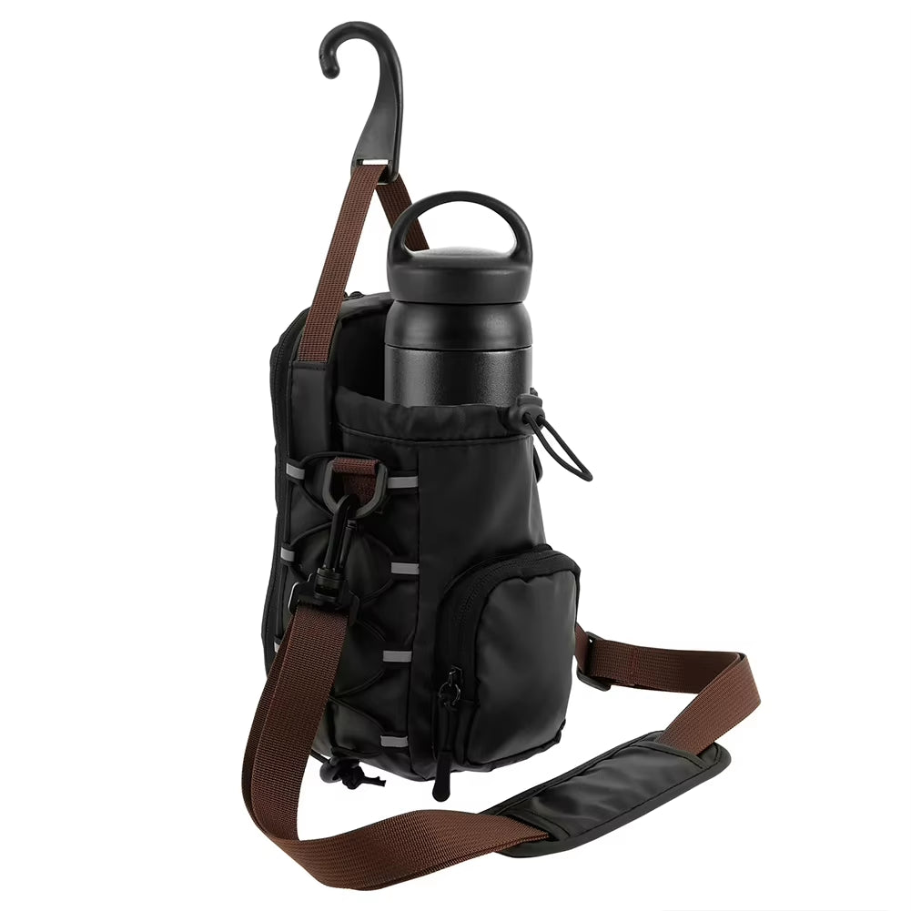 Magnetic Gym Sling Bag with Water Bottle Holder Gym Crossbody Bag Gym Bottle Carrier Bag for Men Women Gym Accessories Organizer