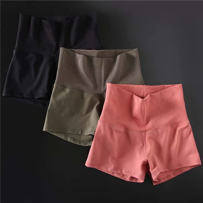 Women Seamless Gym Short Jogging Running Shorts High Waist Gym Compression Sports Shorts Yoga Clothing