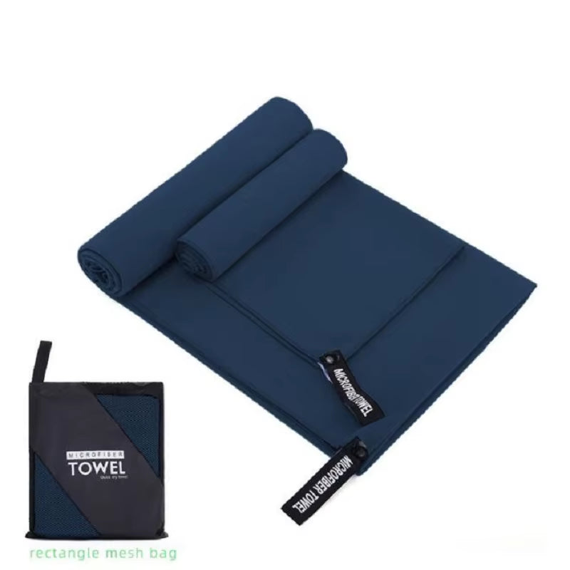 2Pcs/Set Microfiber Towel Sports Quick-Drying Super Absorbent Camping Towel Soft and Lightweight Gym Swimming Yoga Beach Towel