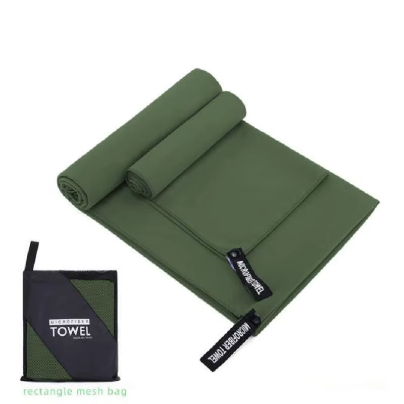 2Pcs/Set Microfiber Towel Sports Quick-Drying Super Absorbent Camping Towel Soft and Lightweight Gym Swimming Yoga Beach Towel