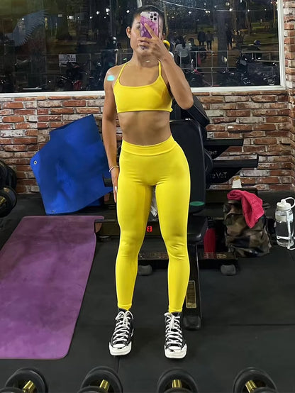 Athletic Fitness Sports Gym Workout Yoga Pants V Back Scrunch Butt Leggings Gym Sport Wear Leggings