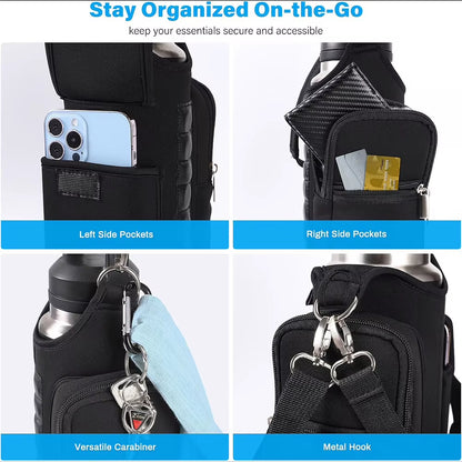 Magnetic Gym Bag Crossbody Water Bottle Pouch Phone Holder Sling Bag for Men Women Fitness Travel Sports